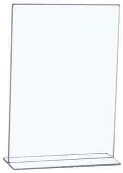 5 Star Office 938543 A4 Stand Up Portrait Sign Holder - Clear