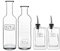 Luigi Bormioli Lot de 4 bouteilles en verre recyclables Optima Eco-conscious - Eau, vin, huile et vinaigre, 2 x 250 ml