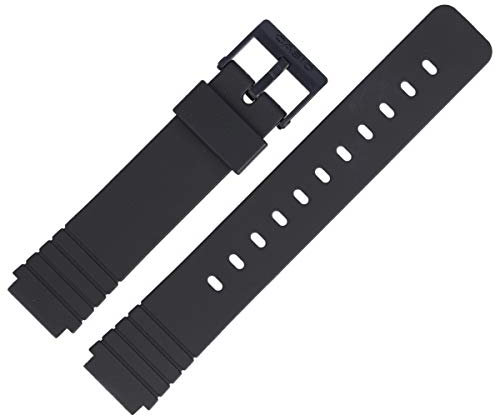 Casio Uhrenarmband 16mm Kunststoff Schwarz - MW-57