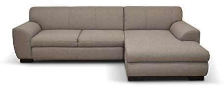 DOMO. collection Ecksofa Nika, Sofa in L-Form, Eckgarnitur, moderne Polsterecke, Eckcouch, 277 x 156 x 78 cm (BxTxH), braun