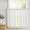 TOPICK Scheibengardine Bistrogardine Lang Blickdicht Vorhang Privatsphäre Fenstervorhang Gardine Schals Scheibengardinen Fensterschal für Küche Wohnzimmer Landhaus 2er-Set 90Bx115H(cm) Weiß