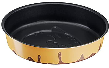 Chefclub by Tefal Moule à manqué embossé chat 24cm jaune, Moule cuisson aluminium, Revêtement antiadhésif, Démoulage facile, Performance durable, Compatible lave-vaisselle, Fabriqué en France J5669602
