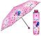 PERLETTI Einhorn Kinder Regenschirm Mädchen - Rosa Pink Unicorn Taschenschirm Minischirm Kinderschirm - Regenschirm Klein Windfest mit Reflektierendem Rand - 7+ Jahren - Durchm 91 cm (Bunte Sterne)