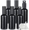 ZEOABSY Pack of 6, 100ml Glossy Black Glass Perfume Spray Bottles with Sprayer, 100 ml Refillable Empty Fine Mist Travel Atomiser Sprayers, Ideal for Makeup Care Household Cleaning + 1 x Funnel