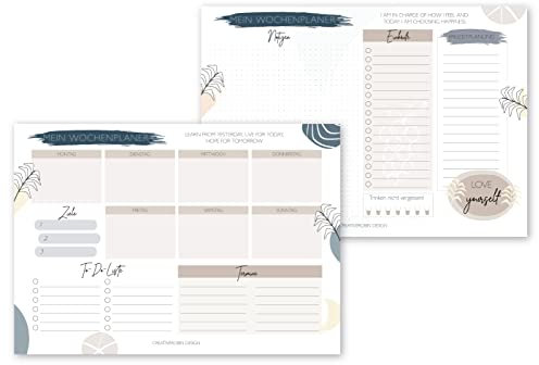 Wochenplaner Block A4 mit 50 Blatt I CreativeRobin