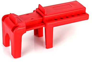 QWORK Ball Valve Lockout, Safety Lock, 1/2 - 2-1/2 Diameter, Red