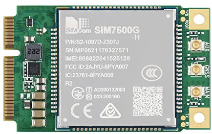 Waveshare SIM7600G-H-PCIE SIMCom Original 4G LTE Cat-4 Module Support Global Coverage GNSS/LTE-TDD/LTE-FDD/HSPA+/GSM/GPRS/Edge with Mini-PCIe Connector