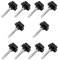 PRIOstahl Feststellschraube Sterngriffschraube Griffschraube Sternmutter - M10 x 60mm 10 Stück Sternkopfschraube Rändelschraube Schraube als Halterung & Fixierung mit Außengewinde aus Stahl