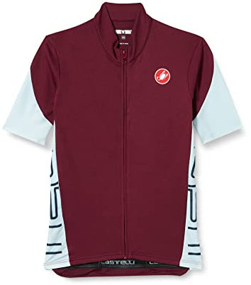 CASTELLI 4520019-421 ENTRATA V Jersey Men's T-Shirt Burgundy/Blue XS