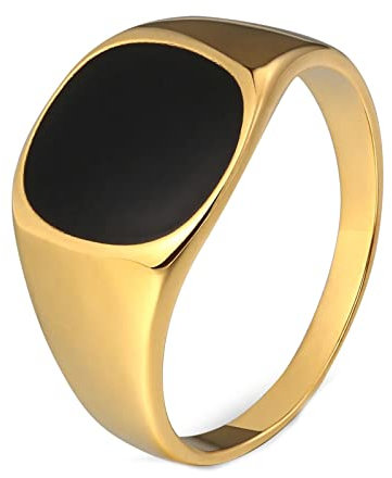 Ringe für Männer Damen 12mm Verlobungsring Herren Fu Runder Zirkonia Jubiläumsring Siegelring Gold Ringe 62 (19.7)