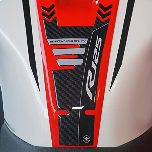 labelbike - 3D Aufkleber Motorrad Tankpad Schutz und Dekoration aus Harz kompatibel mit Yamaha R125 2019-2022