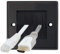Auline Black Brush Single 1 Gang Wall Outlet Cable Entry Plate Tidy Mount Face Plate Wall Plate (1)