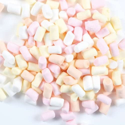 Mini Marshmallows 1000g | leckere Dekoration für Cupcakes, Kuchen, Gebäck und Getränke | Pastellfarben