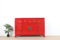 Yajutang chinesisches Sideboard Fernsehtisch Kommode 4 Türen 3 Schub rot