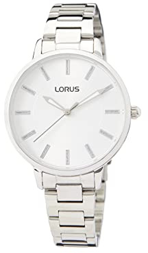 LORUS Damen-Uhr Quarz Edelstahl mit Metallband,Silber