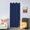 SK Studio Türvorhang Blickdicht Thermo Gardinen Vorhang mit Ösen Thermovorhang Kälteschut Wärmeisolierend für Schlafzimmer Tür Schrank Vorhang Navy blau, 150x200cm