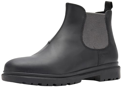 Geox U Andalo, Stivale alla caviglia Uomo, Black Dk Grey, 43 EU