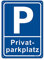 PrivatParkplatz Schilder,Parken verboten Schild 30 x 20 cm aus dauerhaft Alu mit UV-Schutz Wetterfest Parken verboten Schild