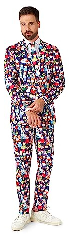 OppoSuits South Park™ Anzug für Herren - Partyanzug - Halloween und Partys - Inklusive Blazer, Hose und Krawatte - Mehrfarbig - Größe US 46
