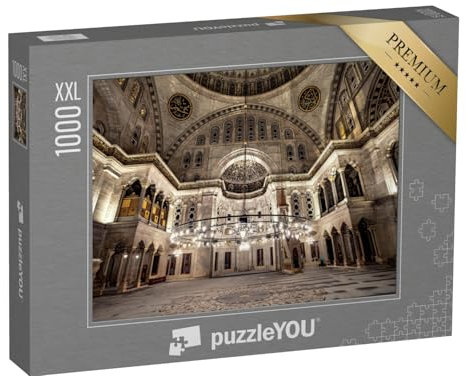 Puzzle 1000 Teile XXL „Blaue Moschee innen. Auch bekannt als die Sultan-Ahmed-Moschee in Istanbul, Türkei“