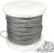 1.5mm 304 Wire Rope Stainless Steel Wire Cable 100m Length 7x7 Cross Section 180kg Breaking Load stainless steel cable with 100 Pcs Aluminum Crimping Clamps Loop Sleeve (Diameter: 1.5mm Length: 100m)