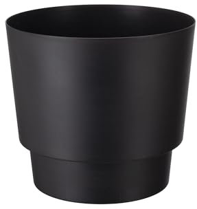 VERDENIA Pot de Fleurs Ronda - Léger, pour l'intérieur et l'extérieur - Design Moderne et élégant - Forme Fonctionnelle - Matériau résistant et Durable - 30 x 30 x 28 cm - Anthracite
