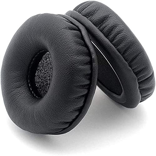 Ohrpolster aus Schaumstoff,Headset Ohrpolster,1 Paar 80mm Runde Ersatz Ohrpolster aus Kunst Leder Kompatibel mit Kopfhörer (Durchmesser 80mm, Schwarz)