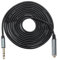 QUARKZMAN 6.35mm 1/4 Trs Maschio Femmina 9.8 Piedi Stereo Hifi Cavo Audio Aux Jack Cavo di Estensione da 1/4 Pollice Cavo per Cuffie Chitarra per Telefono Altoparlante, Nero