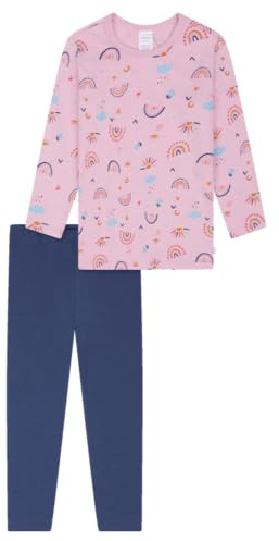 Schiesser Mädchen Schiesser Mädchen Schlafanzug Set Pyjama Lang - 100% Organic Bio Baumwolle - Größe 92 Bis 140 Pyjamaset