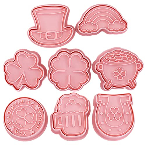 NAMOARLY 8 Teiliges Klee Ausstechformen Set Keks Formen FüR Backen Fondant Und Kuchen Dekoration Kreative Backformen FüR Diy Kekse Und St. Patrick'S Day Party