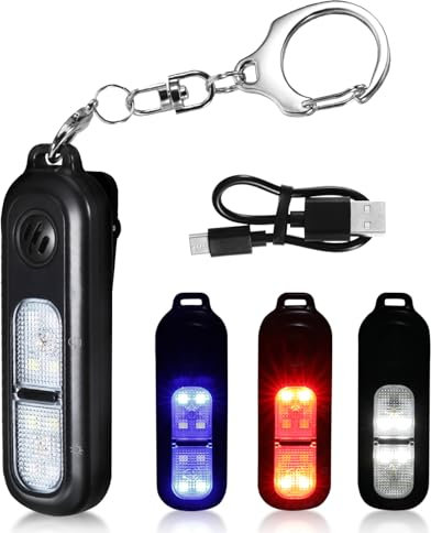 tlidfgeo Taschenalarm, Verteidigungs Waffen für Selbstverteidigung Frauen, 130 dB Summeralarm mit Schlüsselanhänger, Sirene für Alleine Leben und Laufen Bei Nacht