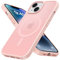 Cover Magnetica per iPhone 14 Plus 6,7 Pollici Compatibile con MagSafe, Custodia Traslucida Opaca Bumper Sottile Antiurto Glassata Cellulare Case Anti ImPlusnte, Rosa