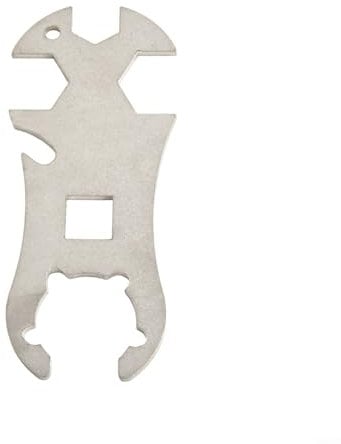 Stainless Steel Gas Cylinder Wrench Portable Multifunctional Tool for Outdoor Camping BBQ 13-19mm Adjustable Bottle Opener Key Grey