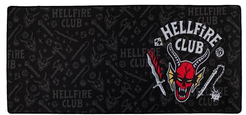 Cinereplicas Stranger Things Hellfire Club Schreibtischmatte, 80 x 35 cm, offizielles Lizenzprodukt