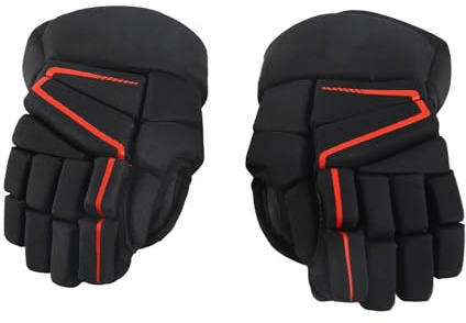 Leapiture Eishockeyspieler-Handschuh, biegsame Fingerschutzhandschuhe, Schutzausrüstung für Eishockey, Unihockey, Rollhockey (10 Zoll)