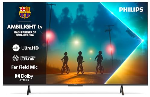 Philips Ambilight 43PUS8200 4K LED Smart TV Schermo da 43 pollici – Supporto da Parete Universale Piatto, compatibile con TV LCD/LED da 32 a 75 pollici