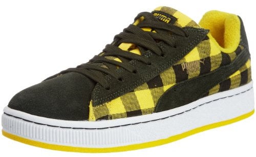 PUMA Basket II Check Green Yellow Synthetic Mens Trainers 352299 02