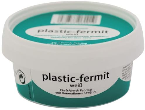 Schläfer Mastic spécial 185501 - Plastic-Fermit - Blanc - 250 g - Mastic d'étanchéité en plastique durable - Résistant aux températures jusqu'à au-dessus du kit d'installation