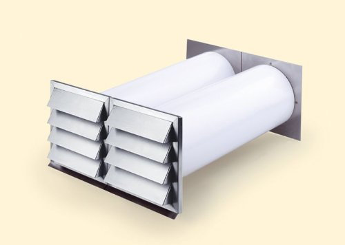 CompAir E-Klima A Z 150 Ab- und Zuluft-Mauerkasten, Edelstahl, Wandmontage, VENT_HOOD, Lüftungsgehäuse