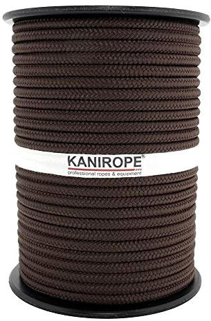Kanirope® PP Seil Polypropylenseil MULTIBRAID 6mm 100m Farbe Braun (0124) 16x geflochten