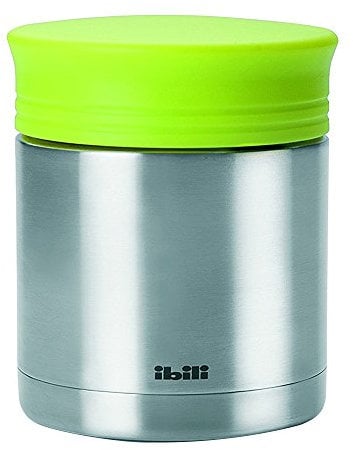 Ibili Mini Termo para sólidos, Stainless Steel, Plateado/Verde, 0.4 litros