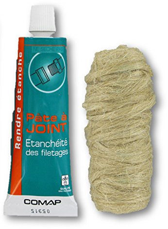 Comap S102104 Kit de Etanchéité pâte à joint 50 ml avec bobine de filasse 40 g, Vert