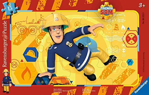 Ravensburger 61259 Kinderpuzzle 6125 - Sam in Aktion - Rahmenpuzzle