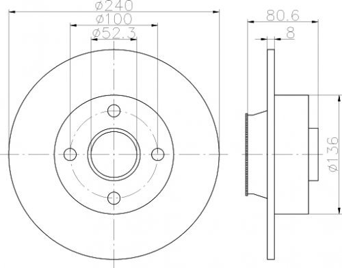 TEXTAR 1x Bremsscheibe 92154403