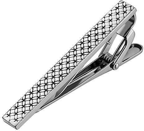 ANAZOZ Bijoux Fantaisie Pinces à Cravate Homme Epingles de Cravate 1pcs Motifs Argent Élégant Accessoire Élégant Cadeau Noël