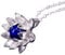NicoWerk Silberkette mit Anhänger Lotus Blume Lapis lazuli Blau Ethno Halskette Damen 925 Silber Kette Schmuck Sterling SKE232