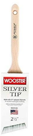 Wooster Brush E5221-2.5 Silver Tip Angle Sash Paintbrush, 2.5-Inch Size