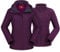 CAMEL CROWN Damen Skijacke Wasserdicht 3 in 1 Winterjacke Winddicht Warm Fleece Kapuze Snowboard Berg Schneemantel, deep purple, Medium