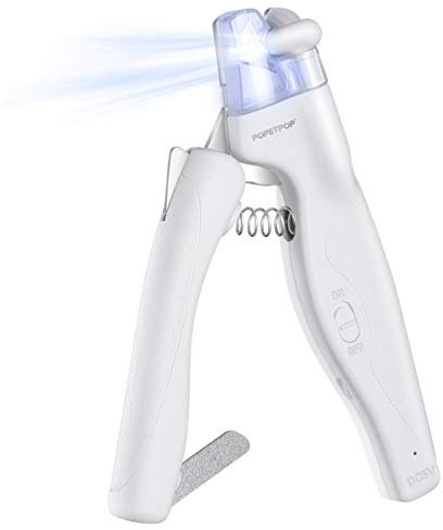 POPETPOP Krallenschere für Hunde - Nagelknipser mit LED-Licht für Hunde und Katzen Nagelschneider Super Safe Claw Clippers mit Nagelfeile
