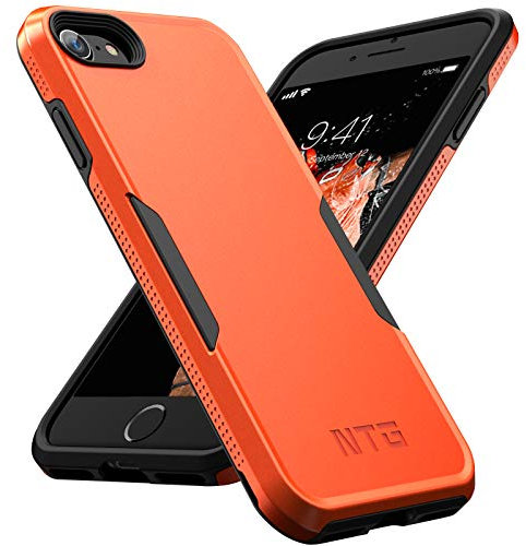 NTG Shockproof compatible for iPhone SE 2022/3rd/2020,iPhone 8/7 Case, Heavy-Duty Tough Rugged Lightweight Slim Protective Case for iPhone SE/8/7, Orange